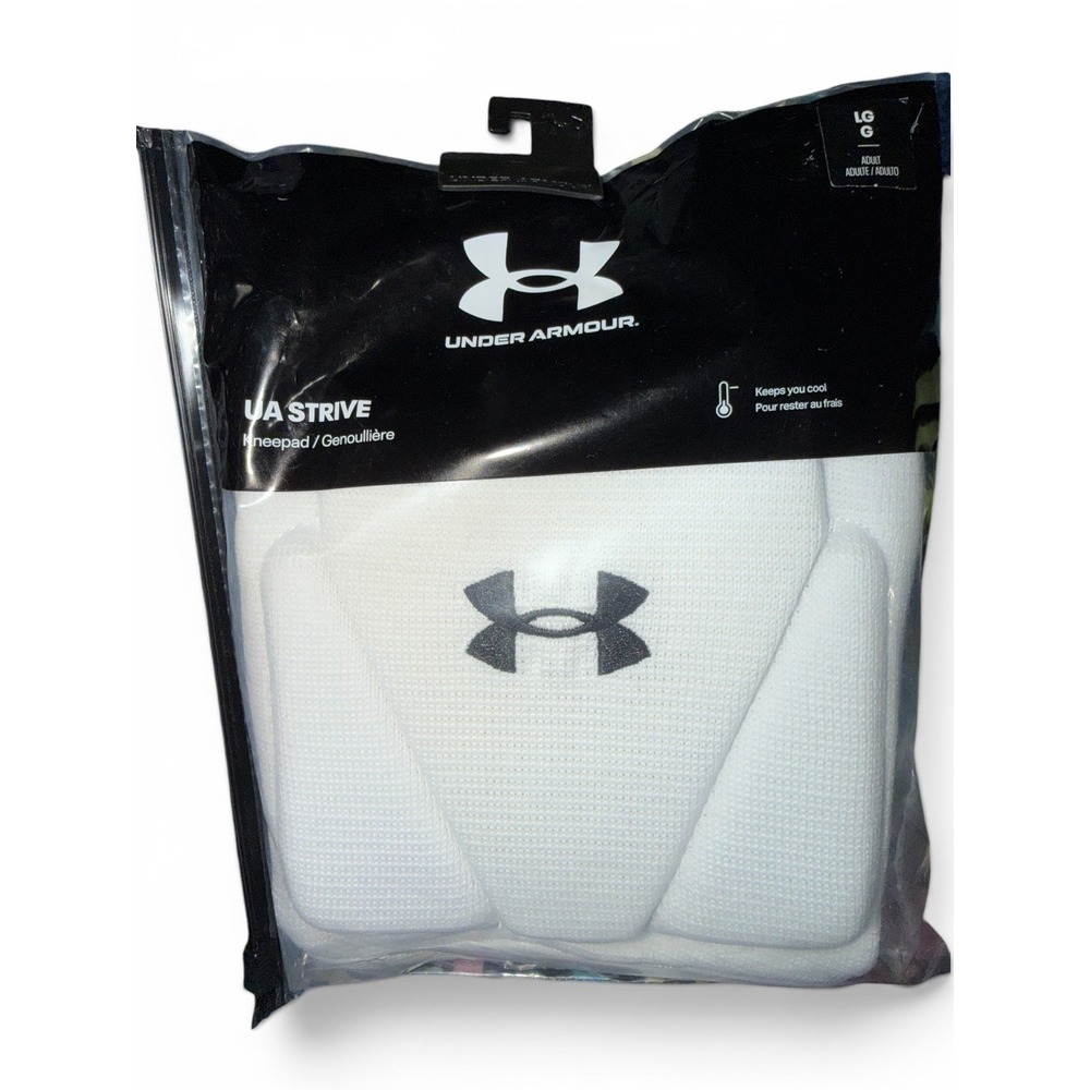 Under Armour UA Strive Volleyball Kneepads White Large 1290868 New